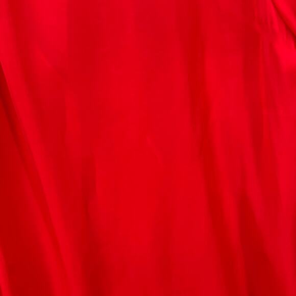 ZADIG AND VOLTAIRE Tink Satin Shirt Womens Medium Red Long Sleeve Split Neck Top - Picture 13 of 16